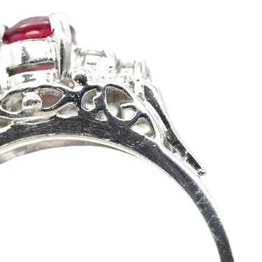 ノンブランド NON BRAND ルビー ダイヤ リング プラチナシルバー Pt900 ルビー ダイヤモンド リング 指輪 レッド 赤 プラチナ 12号