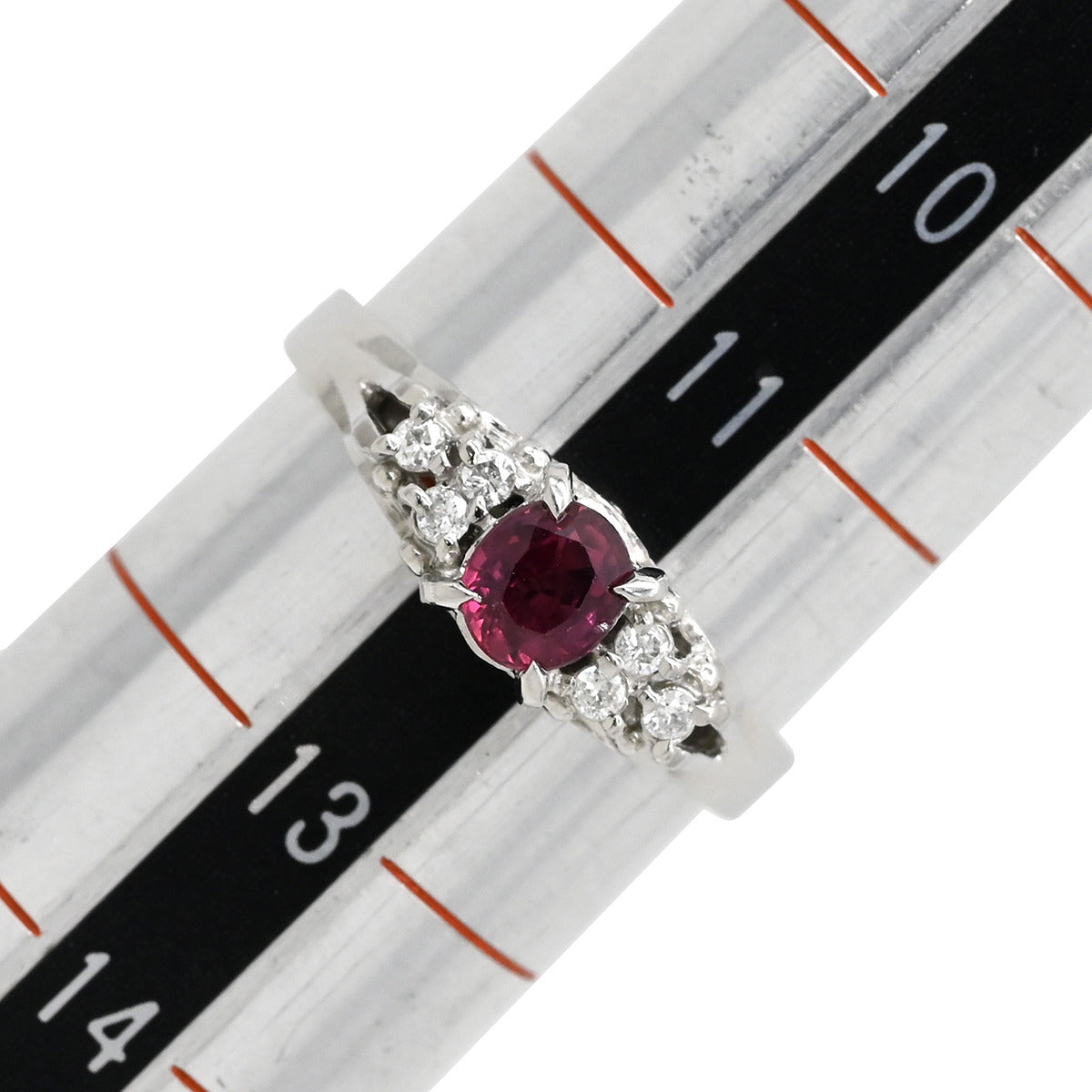 値下げ！Pt900 R0.75 D0.41 プラチナ ルビー ダイヤ リング 値下げ！Pt900 R0.75 D0.41 プラチナ ルビー ダイヤ リング