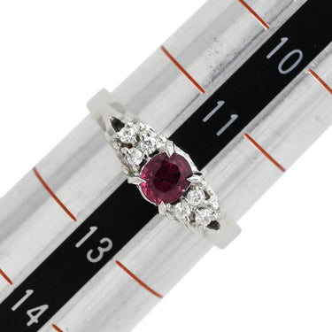 ノンブランド NON BRAND ルビー ダイヤ リング プラチナシルバー Pt900 ルビー ダイヤモンド リング 指輪 レッド 赤 プラチナ 12号