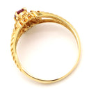 ノンブランド NON BRAND ルビー ダイヤリング イエローゴールド K18YG ルビー ダイヤモンド リング 指輪 レッド 赤 12号