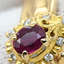 ノンブランド NON BRAND ルビー ダイヤ リング イエローゴールド K18YG ルビー ダイヤモンド リング 指輪 Au750 18K 18金 レッド 赤 7.5号