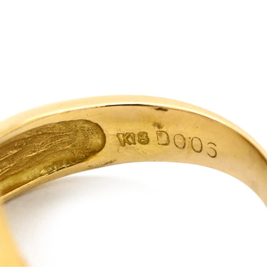 ノンブランド NON BRAND ルビー ダイヤ リング イエローゴールド K18YG ルビー ダイヤモンド リング 指輪 Au750 18K 18金 レッド 赤 7.5号