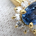 ノンブランド NON BRAND ブルーサファイア ダイヤ イエローゴールド K18YG サファイア ダイヤモンド リング 指輪 青 9.5号