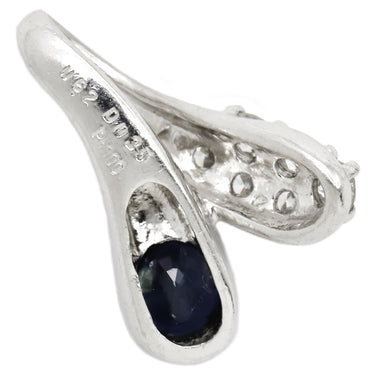 ノンブランド NON BRAND プラチナシルバー Pt900 サファイア ダイヤモンド ペンダントトップ ネックレストップ チャーム プラチナ900 サファイア ブルー 青 ダイヤ 6P 6粒