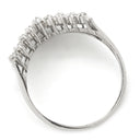 ノンブランド NON BRAND ダイヤリング プラチナシルバー Pt900 ダイヤモンド リング 指輪 V字 Vライン 11号