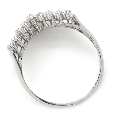 ノンブランド NON BRAND ダイヤリング プラチナシルバー Pt900 ダイヤモンド リング 指輪 V字 Vライン 11号