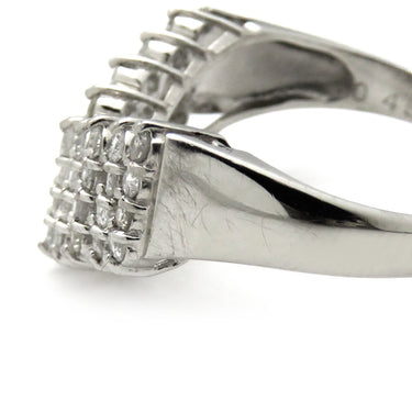 ノンブランド NON BRAND ダイヤリング プラチナシルバー Pt900 ダイヤモンド リング 指輪 V字 Vライン 11号