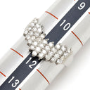 ノンブランド NON BRAND ダイヤリング プラチナシルバー Pt900 ダイヤモンド リング 指輪 V字 Vライン 11号