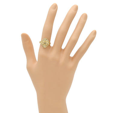 ノンブランド NON BRAND ダイヤリング イエローゴールド K18YG ダイヤモンド リング 指輪 11.5号