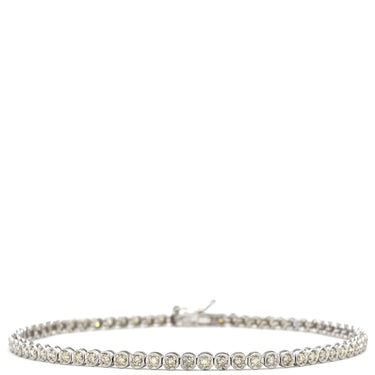 ノンブランド NON BRAND テニスブレスレット ホワイトゴールド K18WG ダイヤモンド ブレスレット ダイヤブレスレット 750 ホワイトゴールド