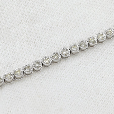 ノンブランド NON BRAND テニスブレスレット ホワイトゴールド K18WG ダイヤモンド ブレスレット ダイヤブレスレット 750 ホワイトゴールド