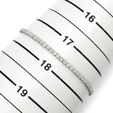 ノンブランド NON BRAND テニスブレスレット ホワイトゴールド K18WG ダイヤモンド ブレスレット ダイヤブレスレット 750 ホワイトゴールド