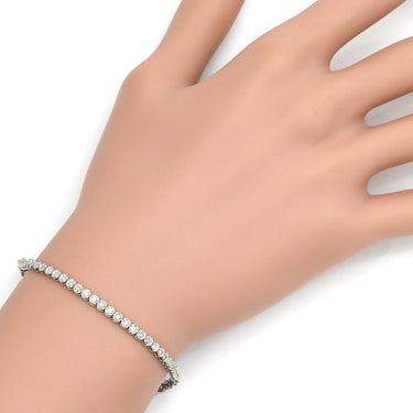 ノンブランド NON BRAND テニスブレスレット ホワイトゴールド K18WG ダイヤモンド ブレスレット ダイヤブレスレット 750 ホワイトゴールド
