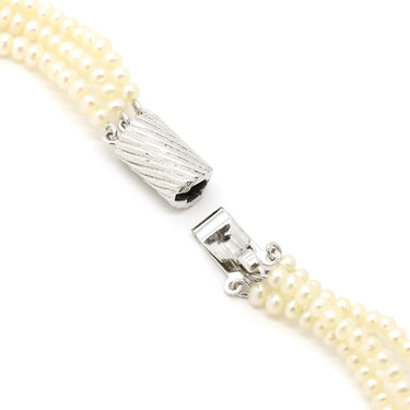 ノンブランド NON BRAND 3連 パール シルバー シルバー パール ネックレス 小粒