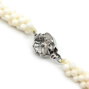 ノンブランド NON BRAND コーラル ペンダント オレンジ×ホワイト 珊瑚 シルバー ネックレス サンゴ さんご 珊瑚 silver ピンク 桜色 桃色 エンジェルスキン