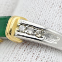 ノンブランド NON BRAND エメラルド ダイヤモンド リング プラチナシルバー×イエローゴールド×エメラルドグリーン Pt900 K18YG ダイヤモンド エメラルド リング 指輪 グリーン 緑 13.5号