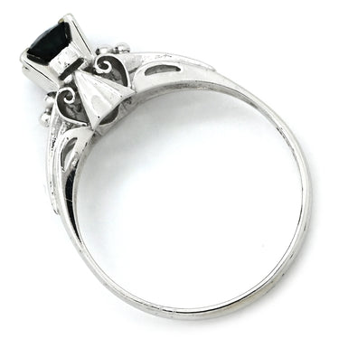 ノンブランド NON BRAND ブルーサファイア リング ホワイトゴールド K10WG サファイア リング 指輪 立爪 10K 10金 13号