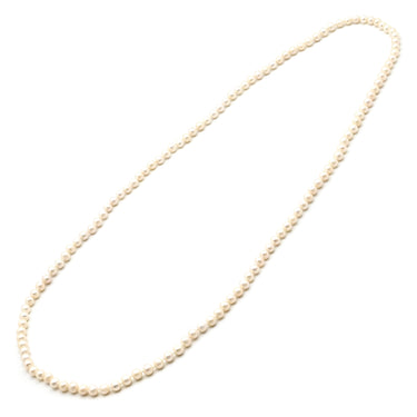 ノンブランド NON BRAND パール ロングネックレス パールホワイト パール ネックレス 淡水パール