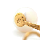 ノンブランド NON BRAND パールホワイト×イエローゴールド K18YG パール イヤリング Au750 18K 18金 イエローゴールド あこや パール 真珠 1P 1粒