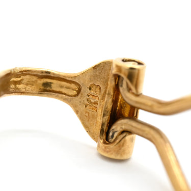 ノンブランド NON BRAND パールホワイト×イエローゴールド K18YG パール イヤリング Au750 18K 18金 イエローゴールド あこや パール 真珠 1P 1粒