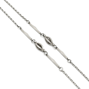 ノンブランド NON BRAND ライトブルー×プラチナシルバー Pt850 アクアマリン ネックレス 水色 アクアマリン スクエア バケットカット ダイヤ プラチナ