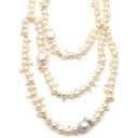 ノンブランド NON BRAND 3連 パール シルバー シルバー パール ネックレス 大粒 バロック