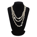 ノンブランド NON BRAND 3連 パール シルバー シルバー パール ネックレス 大粒 バロック