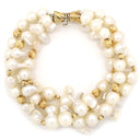 ノンブランド NON BRAND パールブレスレット パールホワイト パール シルバー ブレスレット 真珠 3連