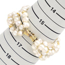 ノンブランド NON BRAND パールブレスレット パールホワイト パール シルバー ブレスレット 真珠 3連