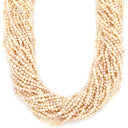 ノンブランド NON BRAND パール 26連 ピンク×ホワイト パール シルバー ネックレス ホワイト 真珠 小粒 ミニパール シルバー