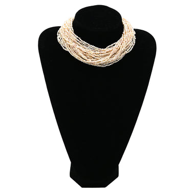 ノンブランド NON BRAND パール 26連 ピンク×ホワイト パール シルバー ネックレス ホワイト 真珠 小粒 ミニパール シルバー