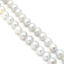 ノンブランド NON BRAND パール ロングネックレス パールホワイトXホワイトゴールド K14WG パール ネックレス アコヤパール ライトグレー