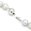 ノンブランド NON BRAND パール ロングネックレス パールホワイトXホワイトゴールド K14WG パール ネックレス アコヤパール ライトグレー