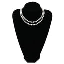 ノンブランド NON BRAND パール ロングネックレス パールホワイトXホワイトゴールド K14WG パール ネックレス アコヤパール ライトグレー