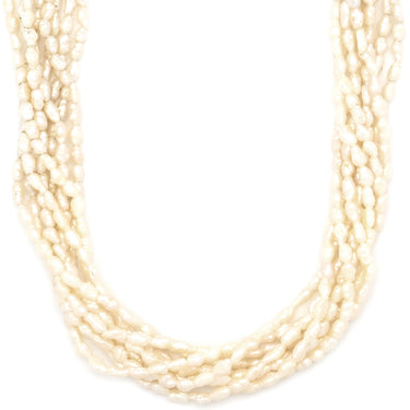 ノンブランド NON BRAND 淡水パール 8連 シルバー シルバー パール ネックレス