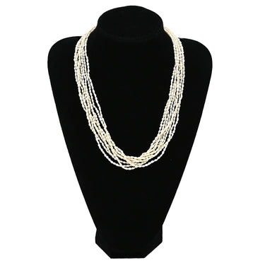 ノンブランド NON BRAND 淡水パール 8連 シルバー シルバー パール ネックレス