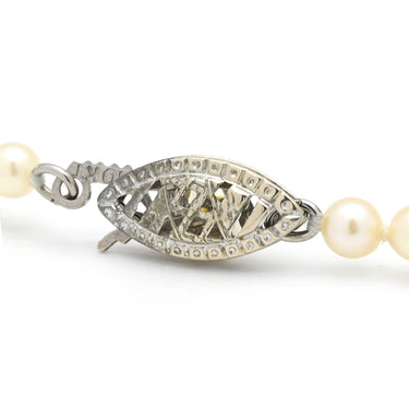 ノンブランド NON BRAND パールホワイト パール K10WG ネックレス 白 あこや アコヤ ベビーパール ミニパール ロングネックレス 2連 2重