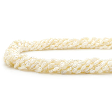 ノンブランド NON BRAND 淡水パール 10連 パールホワイトXシルバー シルバー パール ネックレス 白