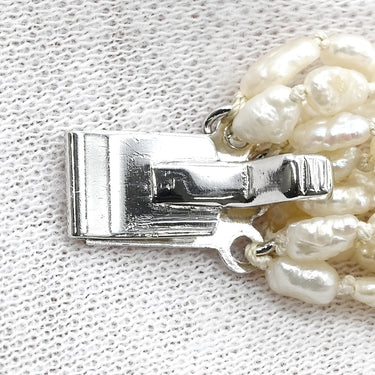 ノンブランド NON BRAND 淡水パール 10連 パールホワイトXシルバー シルバー パール ネックレス 白