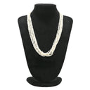 ノンブランド NON BRAND 淡水パール 10連 パールホワイトXシルバー シルバー パール ネックレス 白