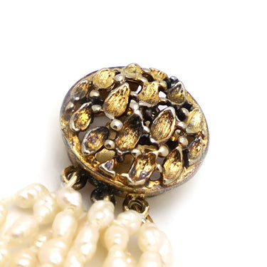 ノンブランド NON BRAND 淡水パール 10連 ゴールドXパールホワイト シルバー パール ブレスレット