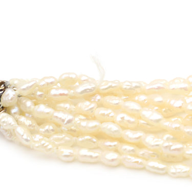 ノンブランド NON BRAND 淡水パール 10連 ゴールドXパールホワイト シルバー パール ブレスレット