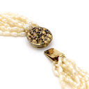 ノンブランド NON BRAND 淡水パール 10連 ゴールドXパールホワイト シルバー パール ブレスレット