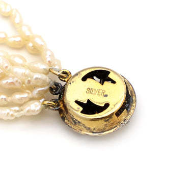 ノンブランド NON BRAND 淡水パール 10連 ゴールドXパールホワイト シルバー パール ブレスレット