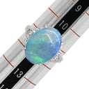 ノンブランド NON BRAND オパール ダイヤリング プラチナシルバー Pt900 オパール ダイヤモンド リング 指輪 11号