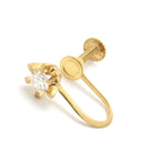 ノンブランド NON BRAND ダイヤモンド 片耳イヤリング イエローゴールド K18YG ダイヤモンド イヤリング 750 18K