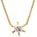 ノンブランド NON BRAND ダイヤペンダント イエローゴールド K18YG ダイヤモンド ネックレス 1P 1粒