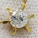 ノンブランド NON BRAND ダイヤペンダント イエローゴールド K18YG ダイヤモンド ネックレス 1P 1粒