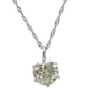 ノンブランド NON BRAND ダイヤペンダント プラチナシルバー Pt850 ダイヤモンド Pt999(トップ) ネックレス 1P 1粒