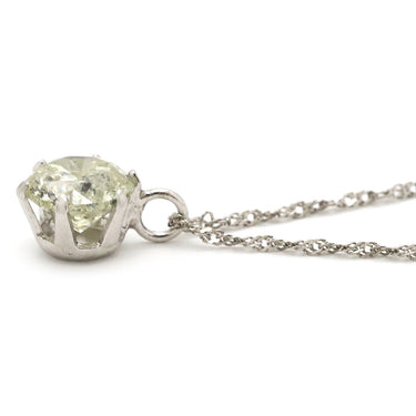 ノンブランド NON BRAND ダイヤペンダント プラチナシルバー Pt850 ダイヤモンド Pt999(トップ) ネックレス 1P 1粒